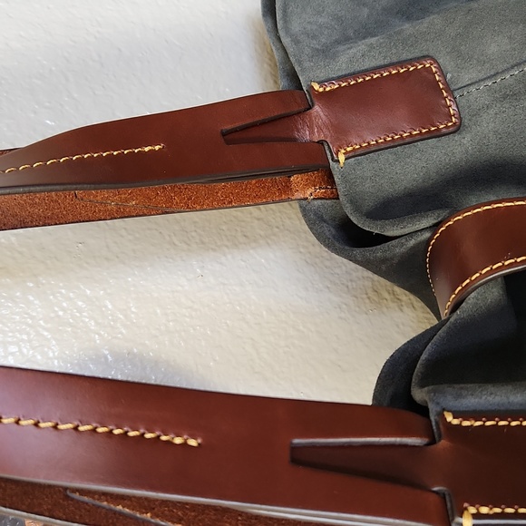 Dooney & Bourke Hunter Green Suede and Leather tote - Picture 6 of 16